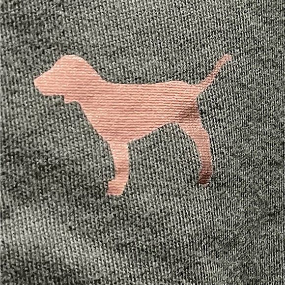 Pink VS olive pink off the shoulders crop top sweatshirt - Picture 4 of 12